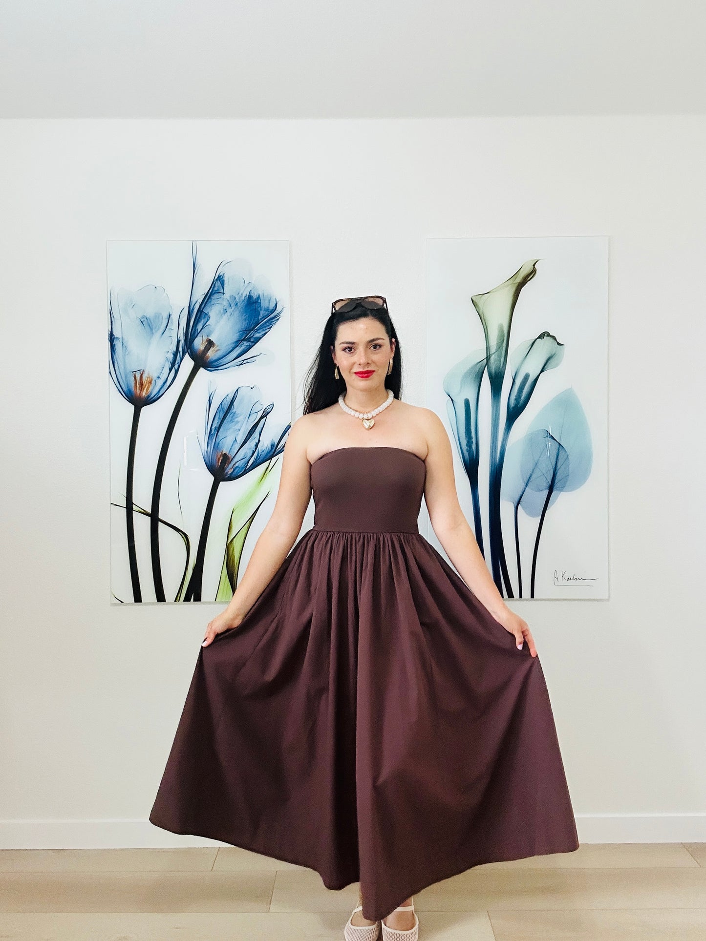 Chocolate Strapless Dress