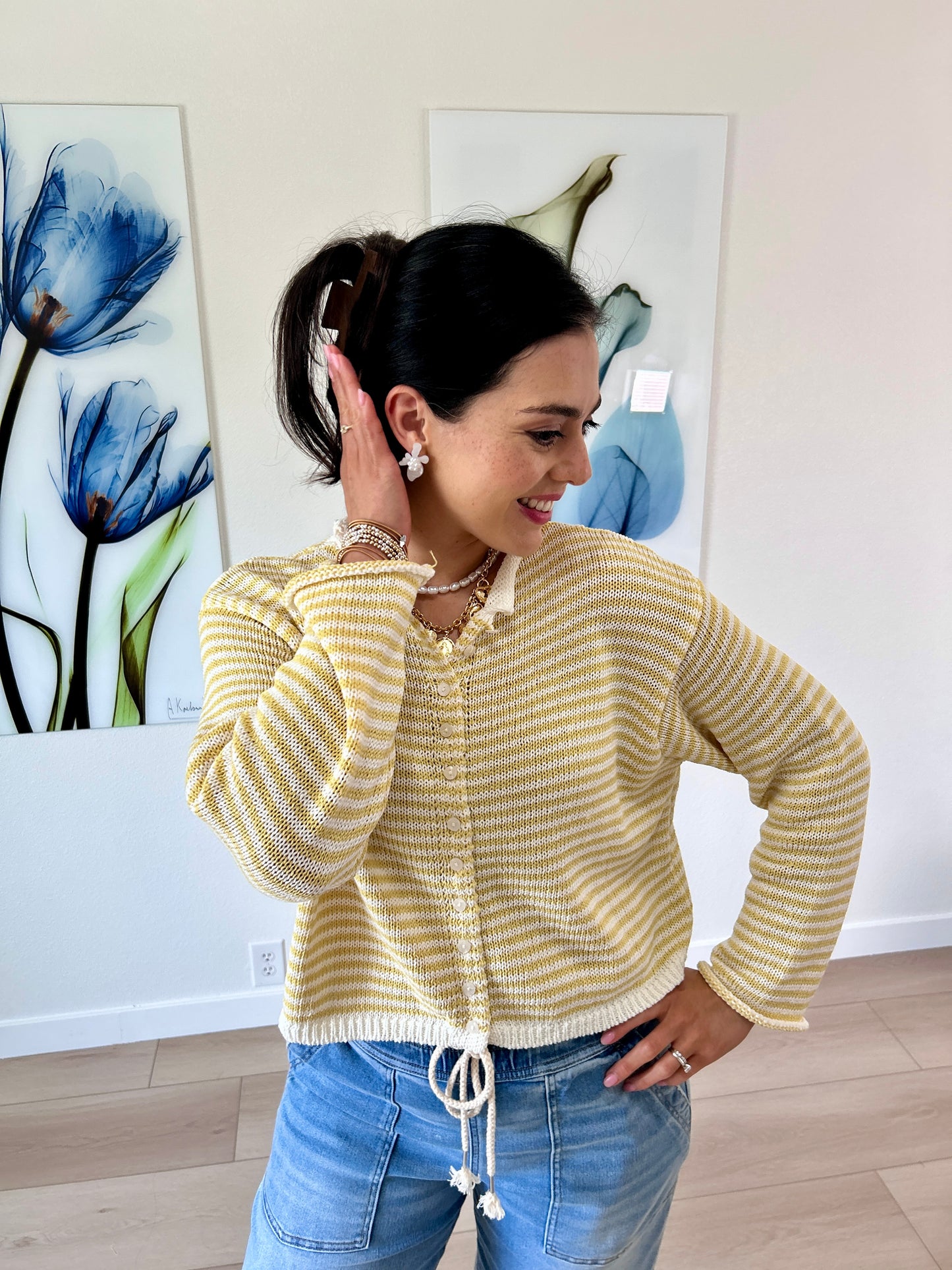 Banana Knitted Cardigan