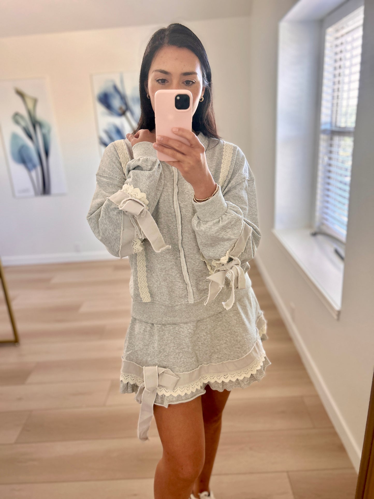 Gray fancy sweatshirt