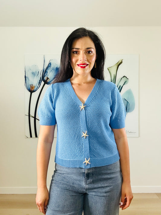 Blue Star Fish Cardigan