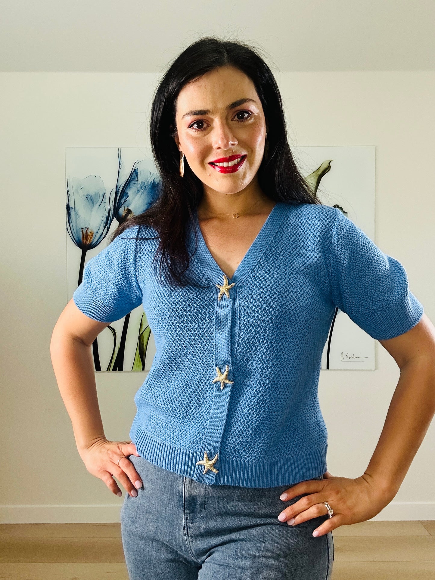 Blue Star Fish Cardigan