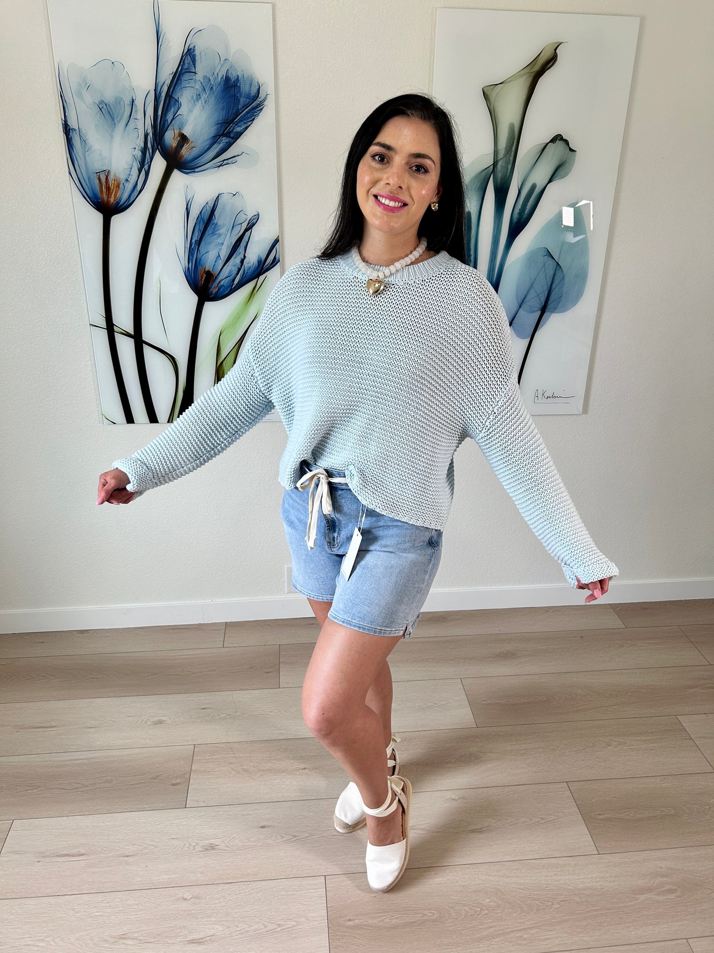 Powder Blue Knitted Sweater