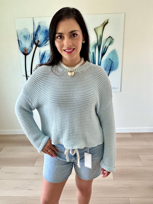 Powder Blue Knitted Sweater
