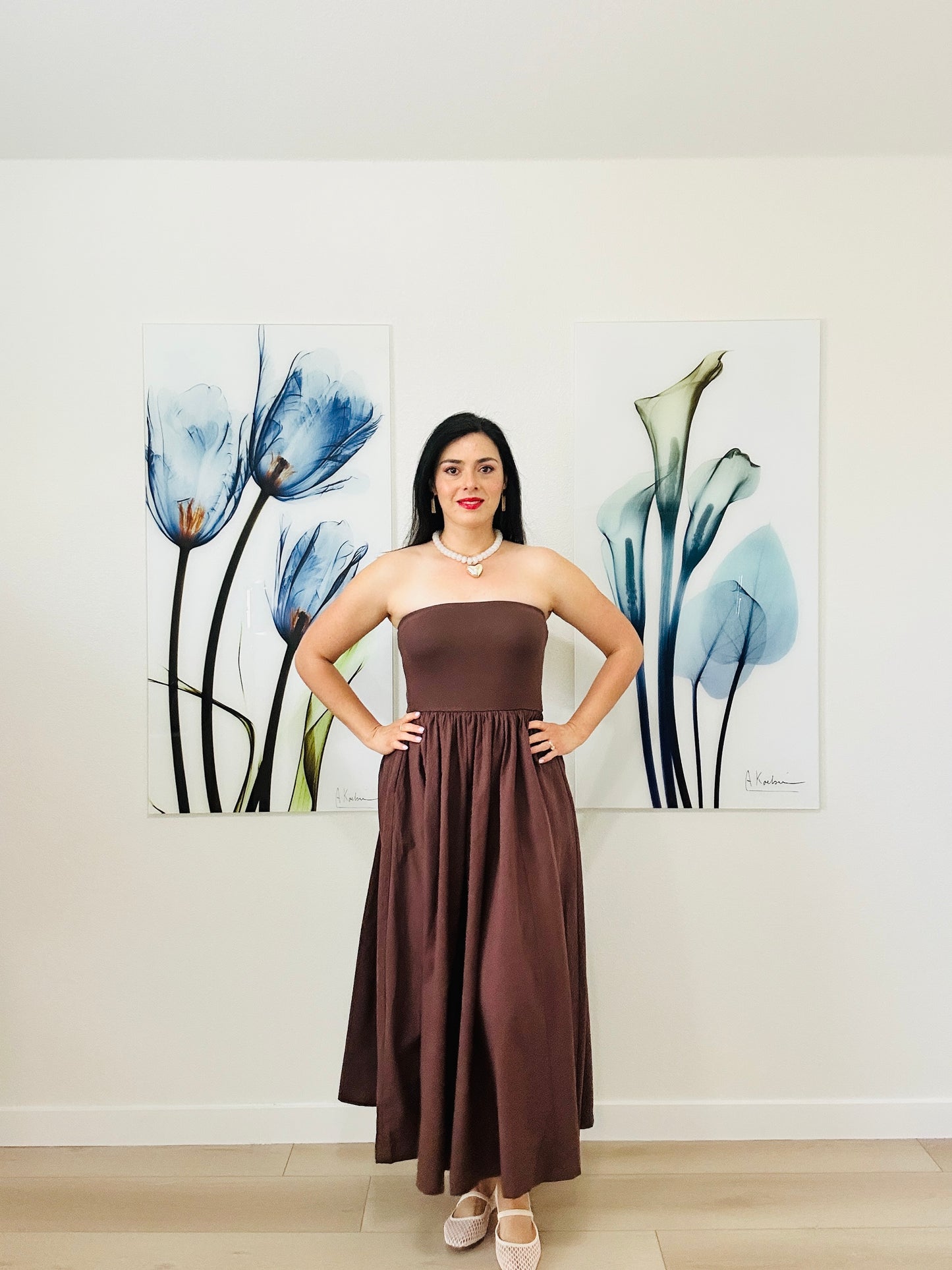 Chocolate Strapless Dress